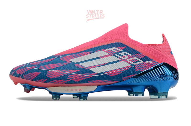 F50+ Laceless FG – Rose/Bleu/Blanc