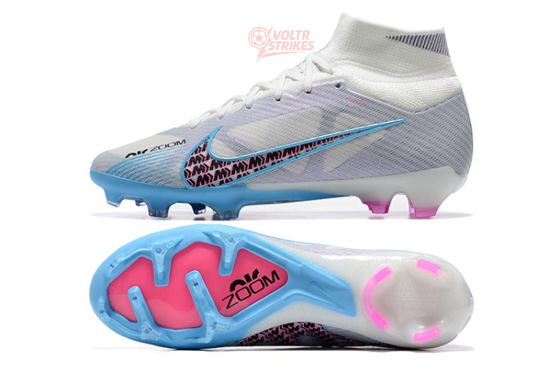 Superfly 9 Elite FG – Blanc / Bleu